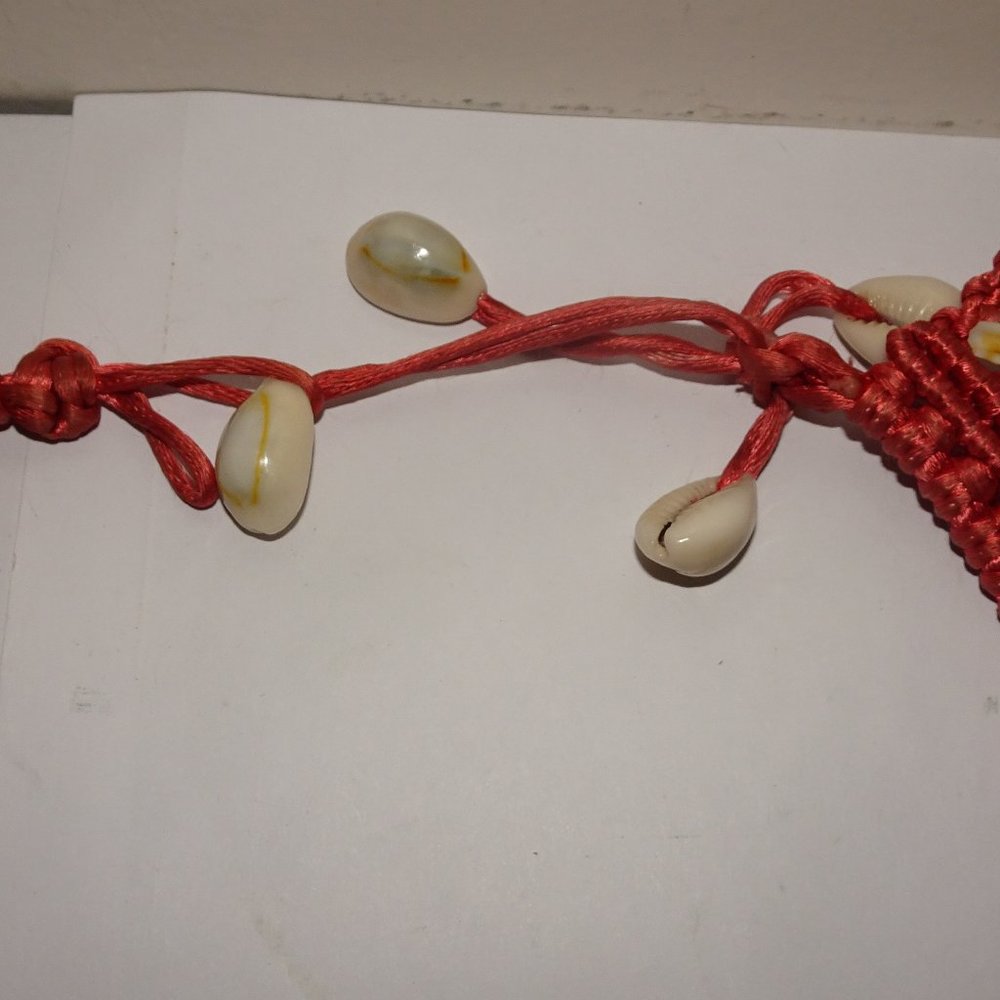 Seashell Macrame Statement Collar Neck Piece - image 6